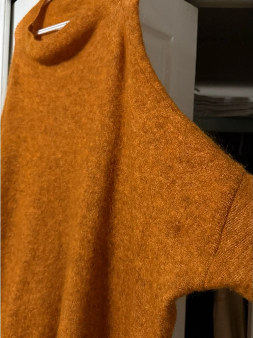 Rabens Saloner Magda Superkid Mohair & Merino Wool Sweater in Burnt Orange S/M - Picture 5 of 7